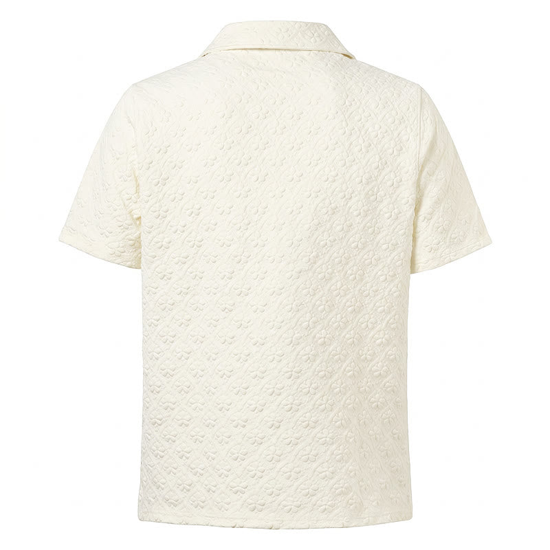 Men's Light Mature Casual Cuban Collar Polyester Shirt - image 5