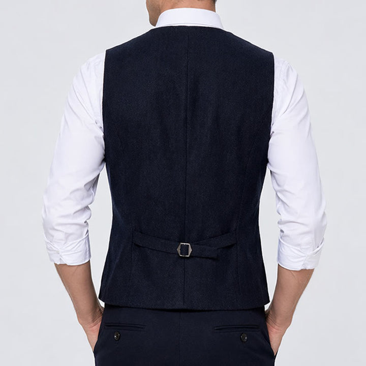 Men's American Vintage Herringbone Wrinkle Resistant Suit Vest - image 3