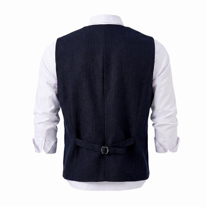 Men's American Vintage Herringbone Wrinkle Resistant Suit Vest - image 24