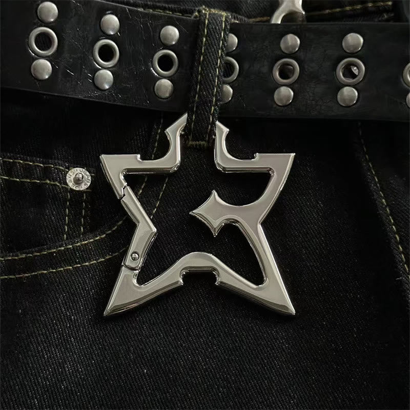 Gothic Abstract Form Metal Camping Keychain Collection - image 1