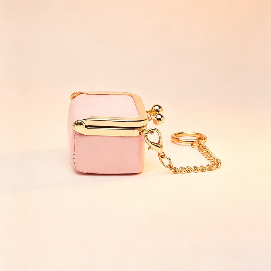 Mini Kiss Frame Bag Charm Small Coin Purse Keychain - image 5