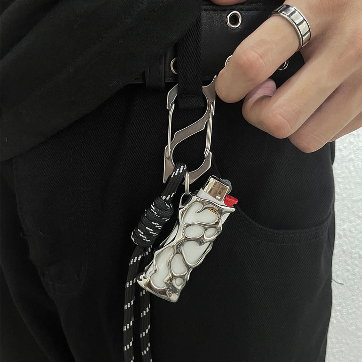 EDC Lighter Case Liquid Hollow-Out Flame Keychain - image 4