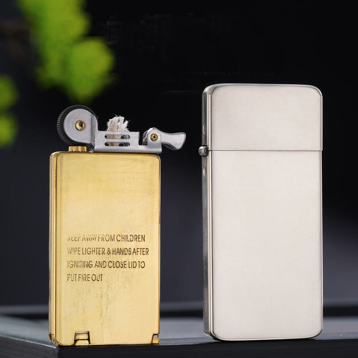 Minimalist Ultra-Slim Classic Flip Kerosene Lighter - image 2