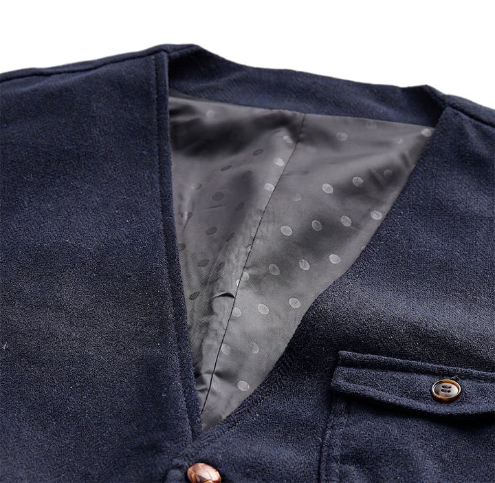 Men's American Vintage Herringbone Wrinkle Resistant Suit Vest - image 18
