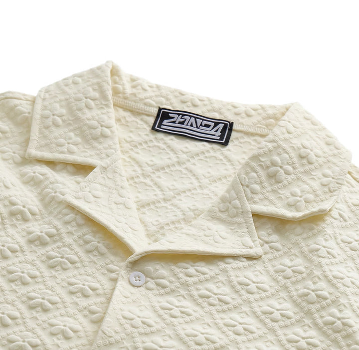 Men's Light Mature Casual Cuban Collar Polyester Shirt - image 6