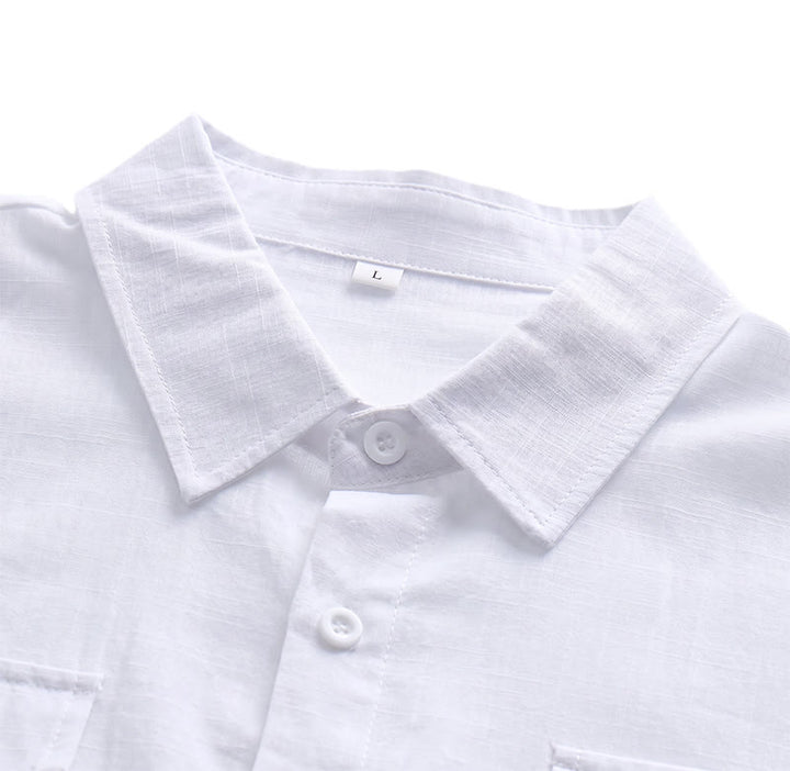 Men's Solid Color Daily Office Casual Pure Cotton Shirts - image 7