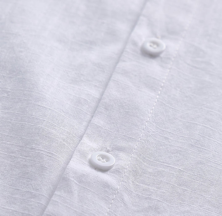Men's Solid Color Daily Office Casual Pure Cotton Shirts - image 8