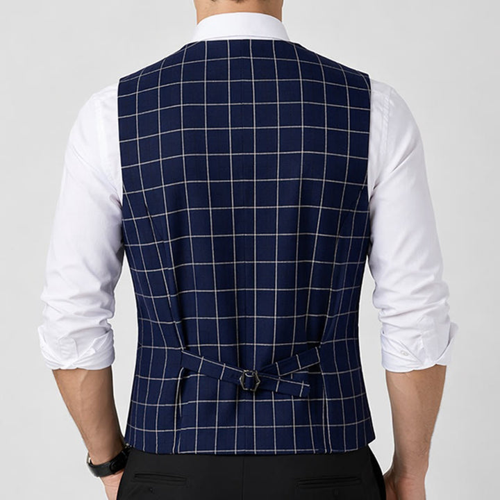 Men's Classic Grid Formal Business Casual Suit Vest - image 3