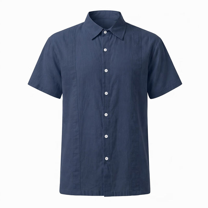 Men's Minimalist Solid Ramie Breathable Summer Casual Cotton Shirt - image 18