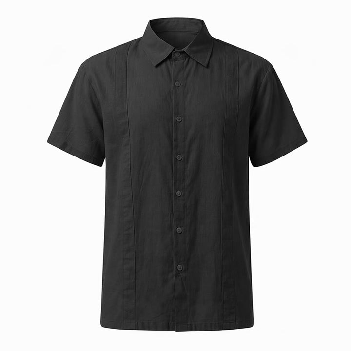 Men's Minimalist Solid Ramie Breathable Summer Casual Cotton Shirt - image 17