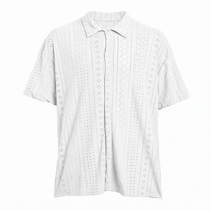 Men's Sporty Casual Jacquard Cotton Shirt - image 15