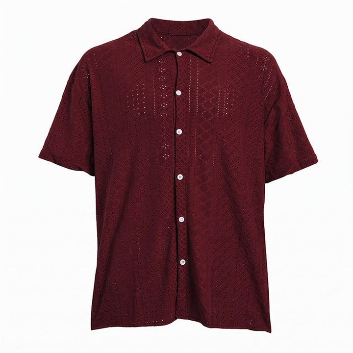 Men's Sporty Casual Jacquard Cotton Shirt - image 18