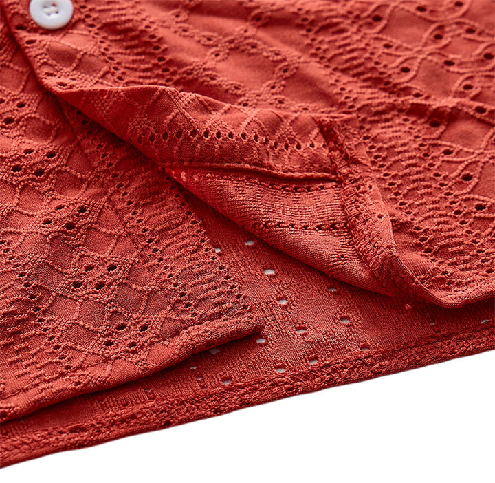 Men's Sporty Casual Jacquard Cotton Shirt - image 11