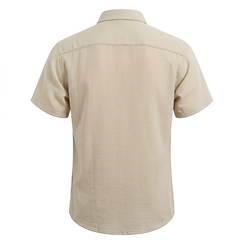 Men's Contrast Striped Inner Pocket Casual Summer Casual Shirts - image 15
