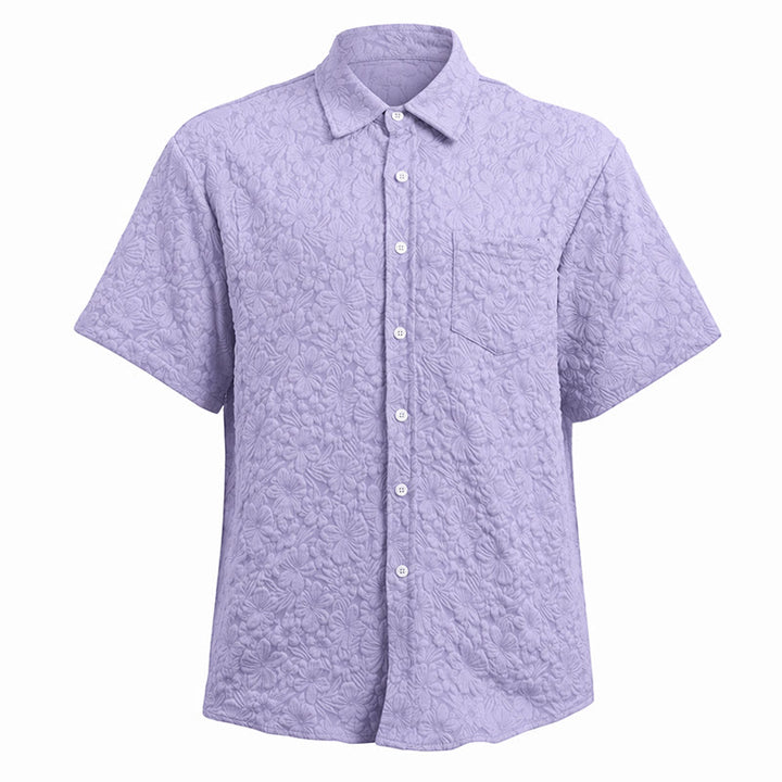 Men's Floral Holiday Summer Daily Casual Textured Cotton Shirts - image 14