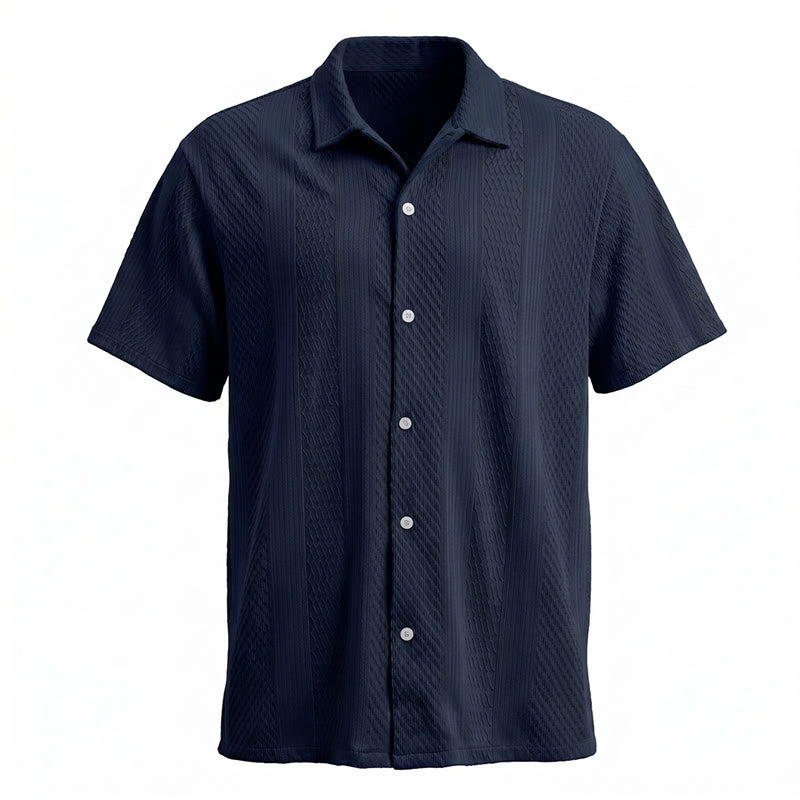 Men's Solid Hollow Cool Touch Daily Street Knitted Shirt  - image 16