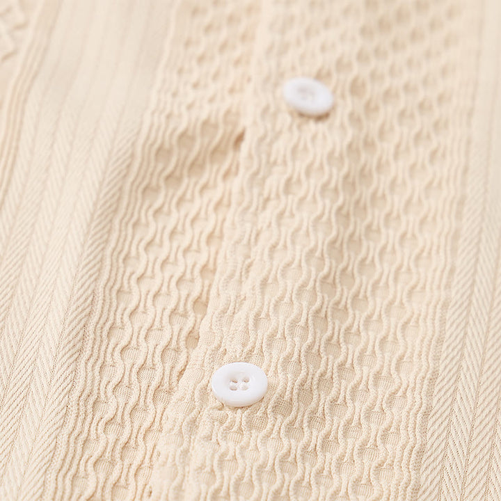 Men's Solid Hollow Cool Touch Daily Street Knitted Shirt  - image 9