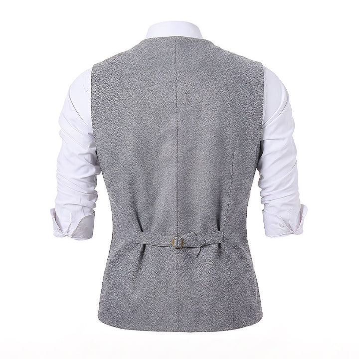 Men's Classic 4-Pocket Wool-Blend Suit Vest - image 12
