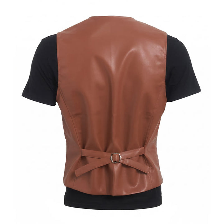 Men's Four Seasons Casual Formal Layering Leather Vest - image 13