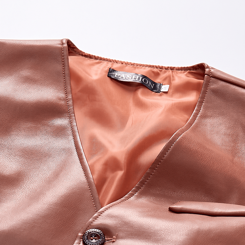 Men's Four Seasons Casual Formal Layering Leather Vest - image 5