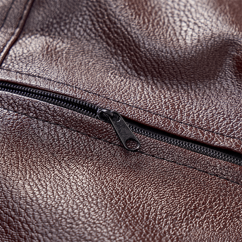 Men's 2 Styles Thick Or Thin With Zip Pockets Leather Vest - image 7