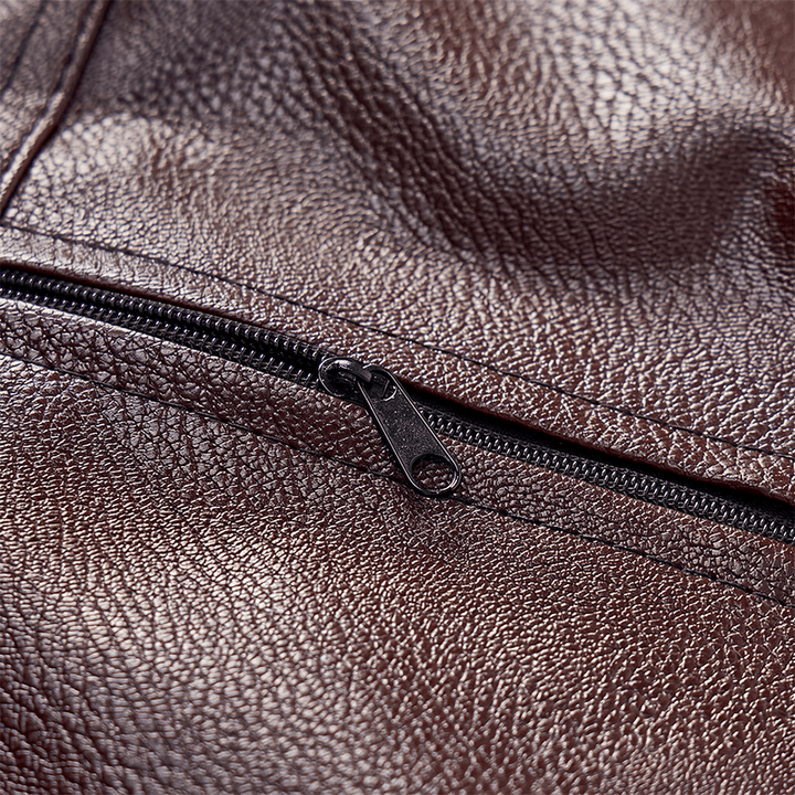 Men's 2 Styles Thick Or Thin With Zip Pockets Leather Vest - image 7