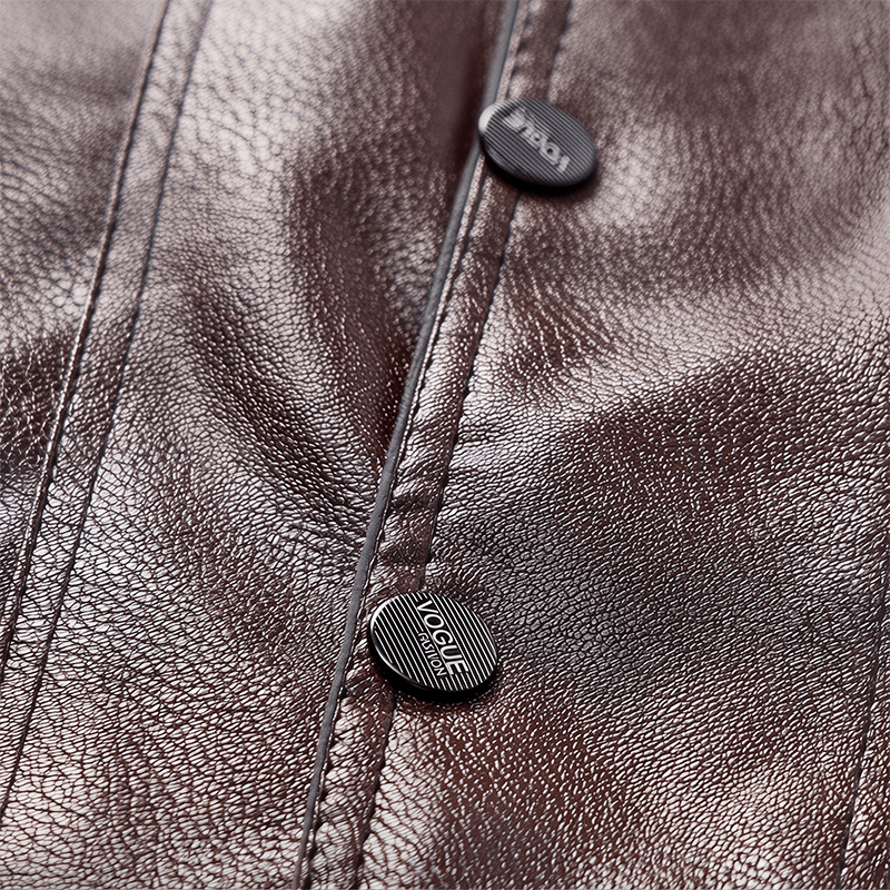 Men's 2 Styles Thick Or Thin With Zip Pockets Leather Vest - image 6