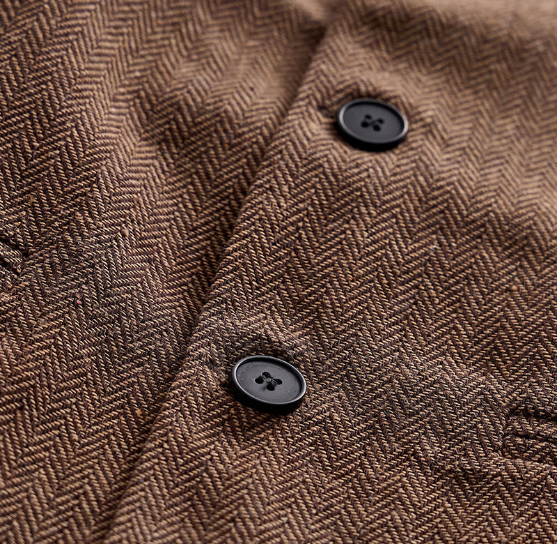 Men's Vintage Tweed Suit Vest With Royal Chain Brooch - image 9