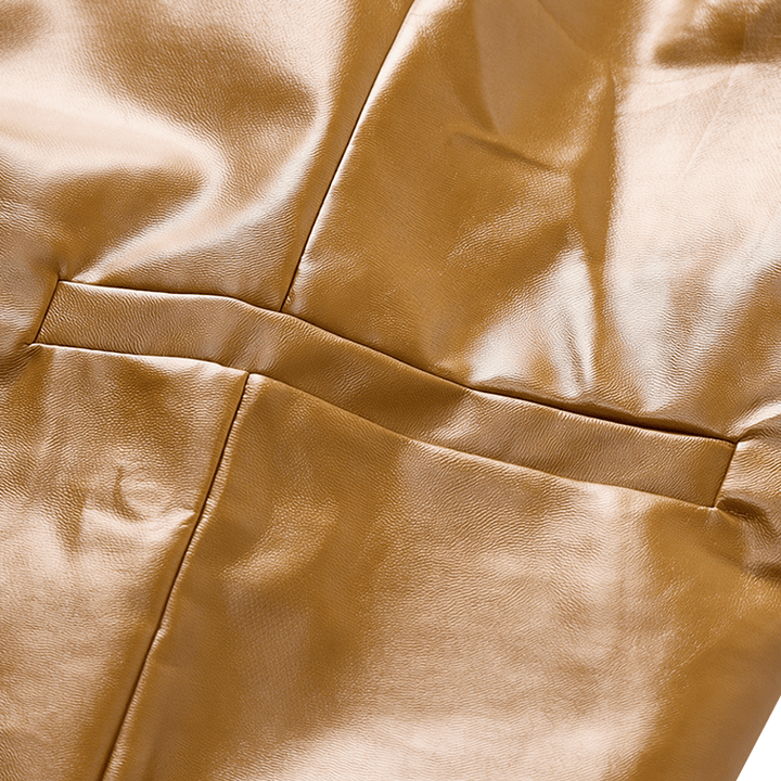 Men's Vintage Western Notch Lapel Suit Leather Vest - image 10