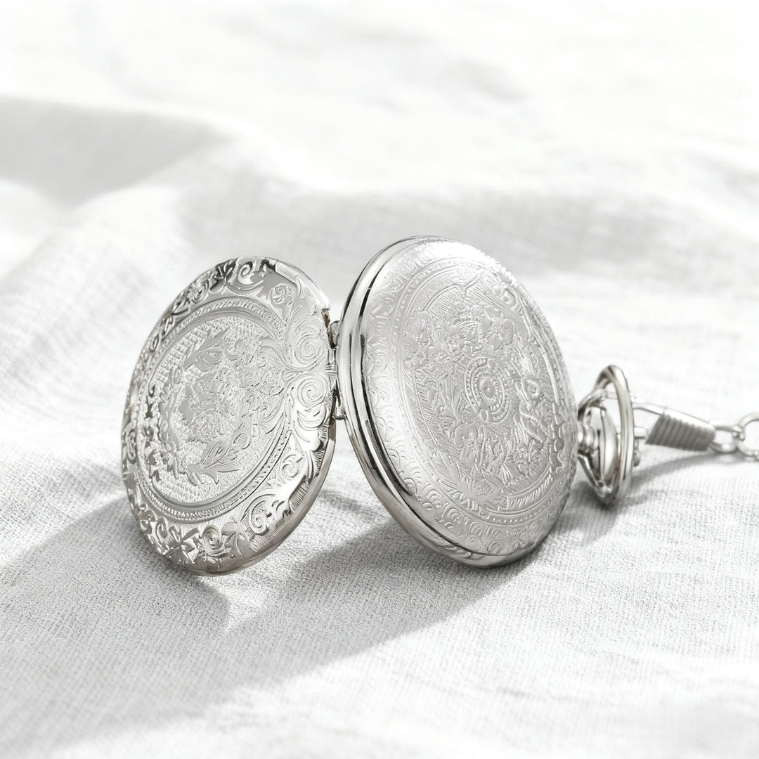  Vintage Engraved Timeless Heirloom Pocket Watch - image 6