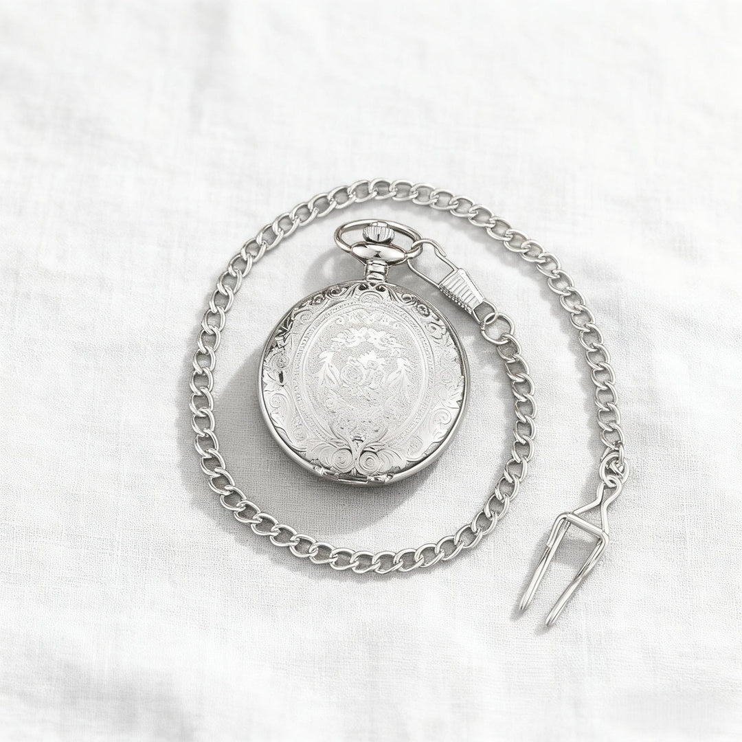  Vintage Engraved Timeless Heirloom Pocket Watch - image 8