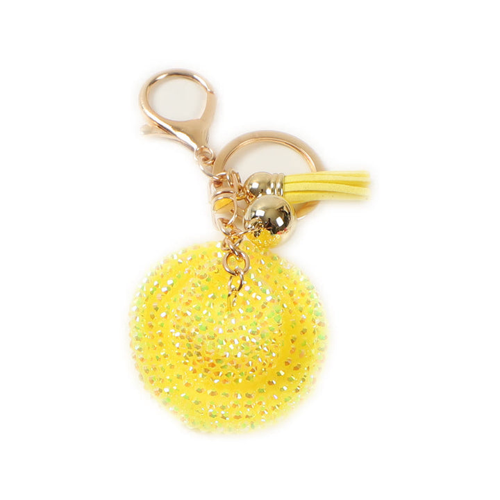 Bling Sparkly Western Rhinestone Cowboy Hat Keychain - Yellow - image 6