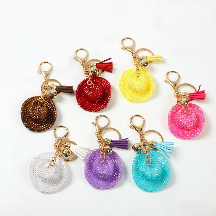 Bling Sparkly Western Rhinestone Cowboy Hat Keychain - image 3