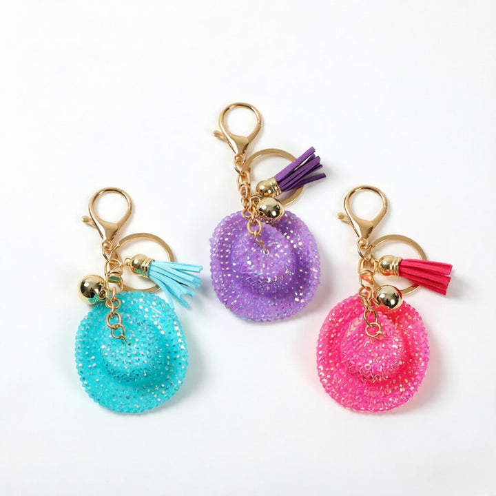 Bling Sparkly Western Rhinestone Cowboy Hat Keychain - image 2