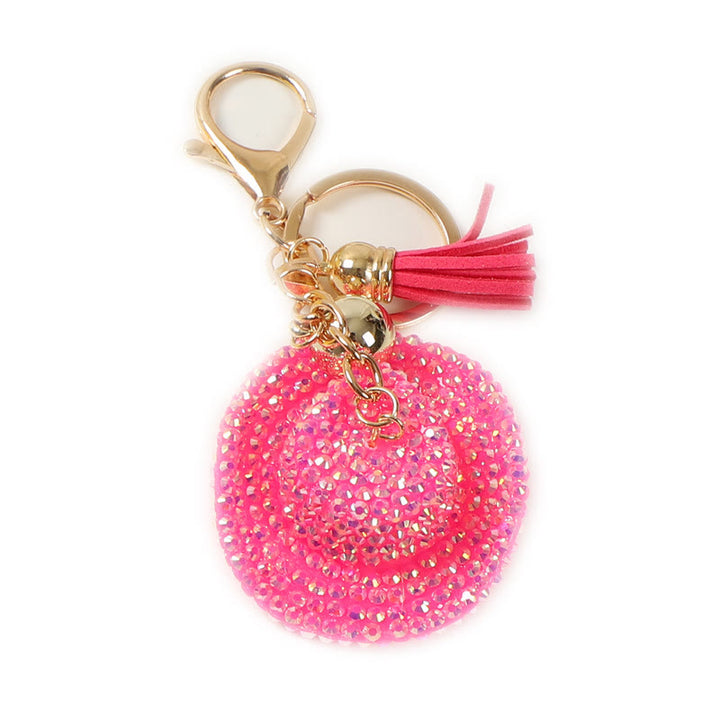 Bling Sparkly Western Rhinestone Cowboy Hat Keychain - Pink - image 4