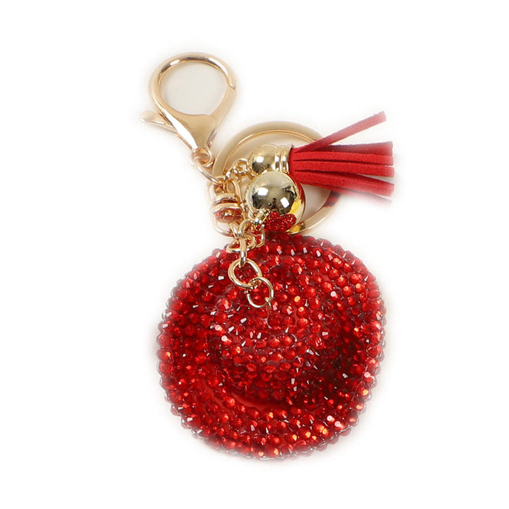 Bling Sparkly Western Rhinestone Cowboy Hat Keychain - Dark Red - image 7