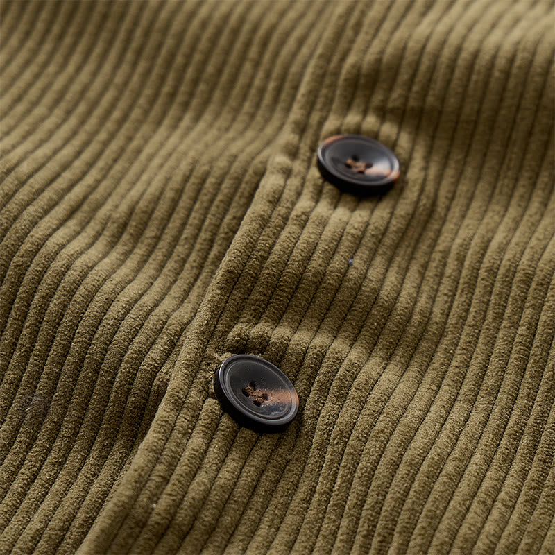 Minimalist V-Neck Retro Ivy League Corduroy Suit Vest - image 9
