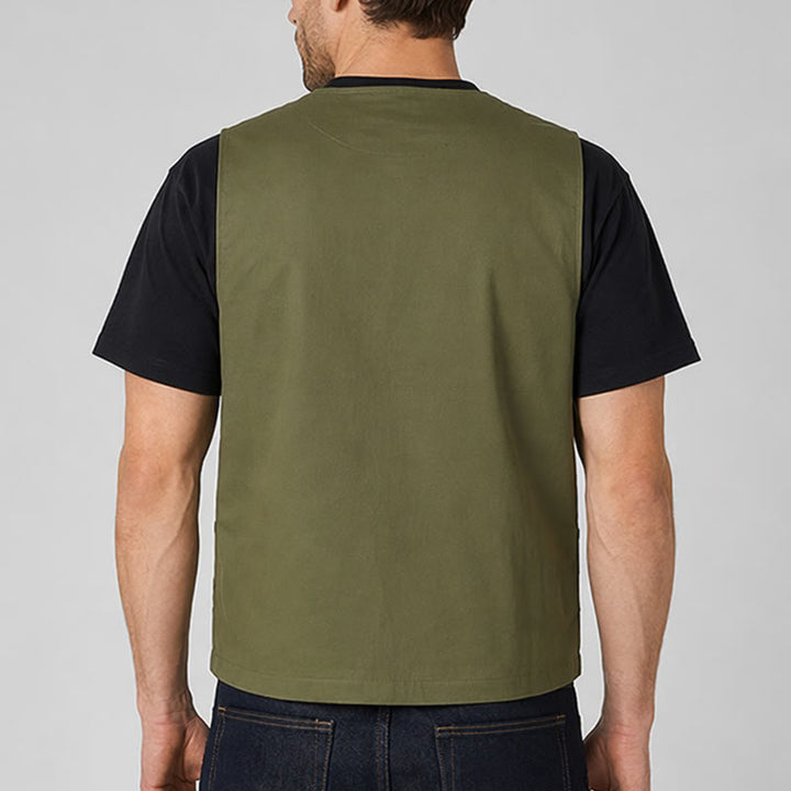 Multi-pocket Tactical Style Canvas Workwear Vest - image 2