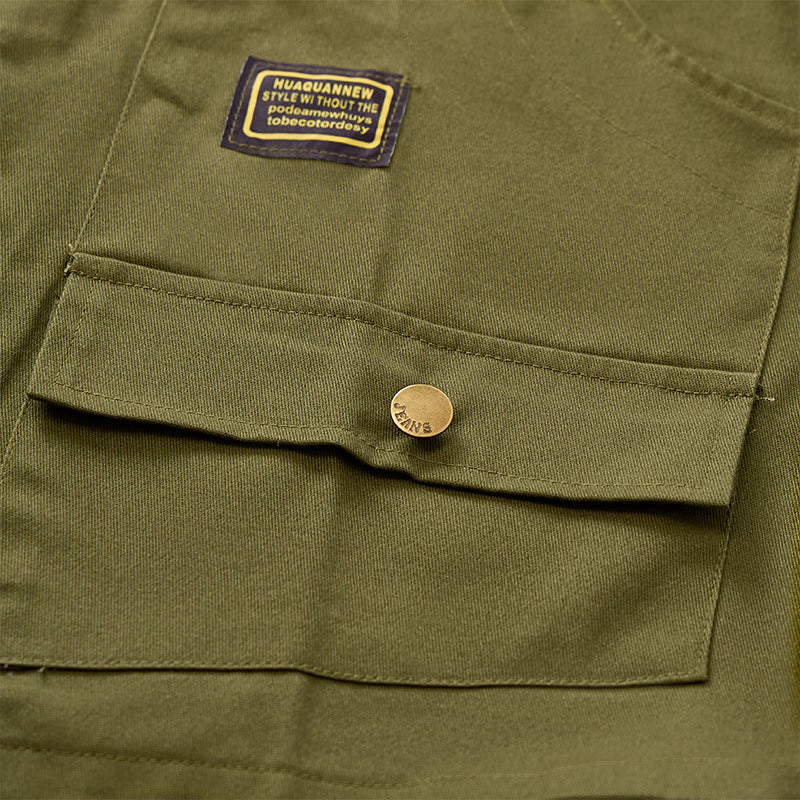 Multi-pocket Tactical Style Canvas Workwear Vest - image 7