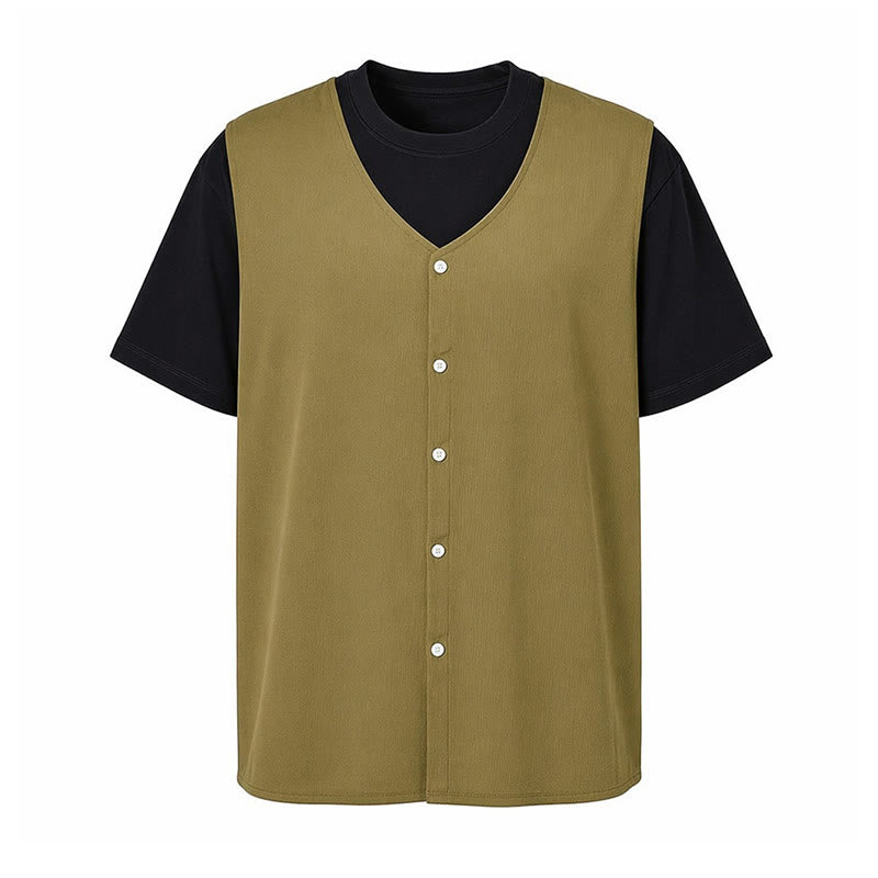 Men's Simple Solid Color Cotton Linen Summer Vest - image 11