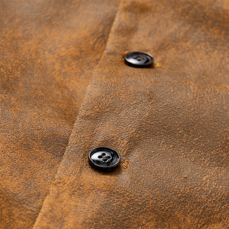 Men's Western Rugged Tobacco Brown Print Vest - image 5