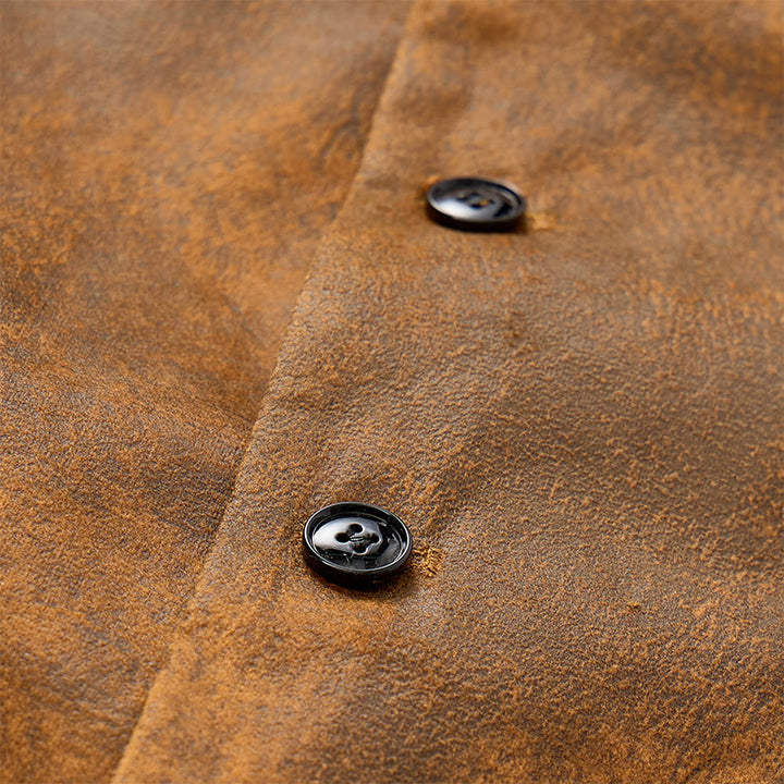 Men's Western Rugged Tobacco Brown Print Vest - image 5