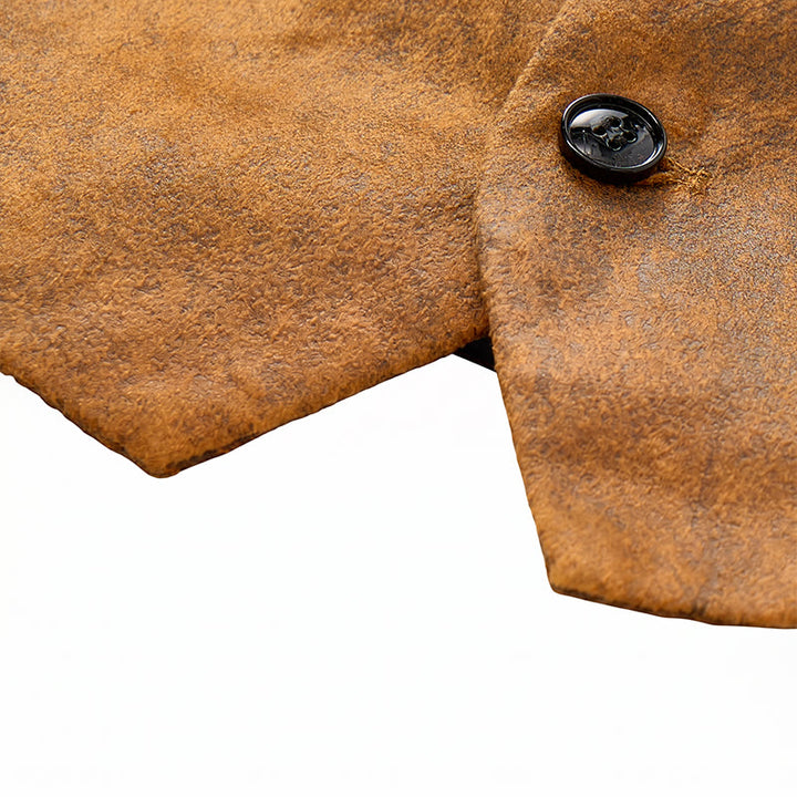 Men's Western Rugged Tobacco Brown Print Vest - image 8