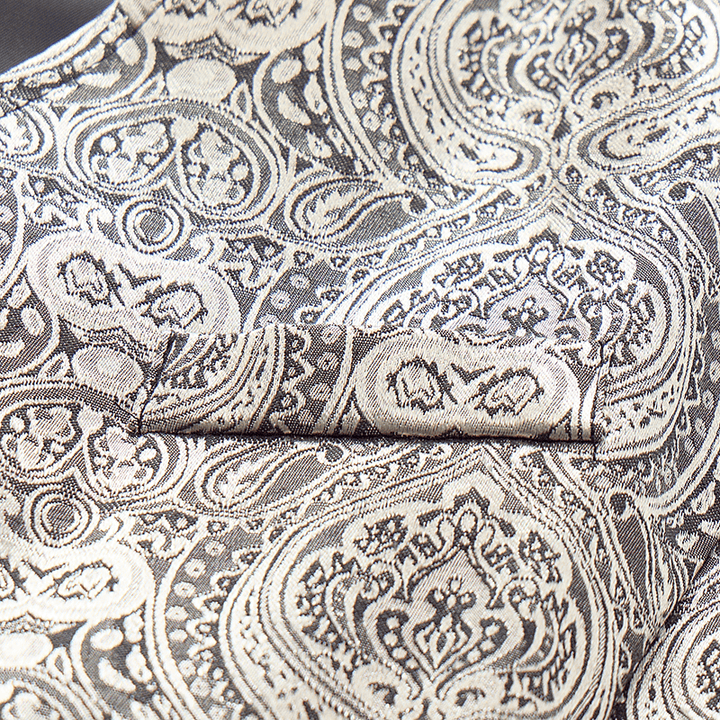 Men's Vintage Gothic Paisley Print Four Season Party Suit Vest - image 10