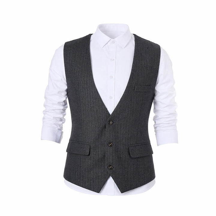 Men's Solid Color Slim Fit All Season Suit Vest - image 13