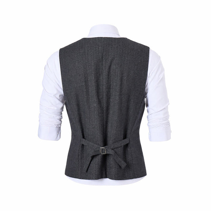 Men's Solid Color Slim Fit All Season Suit Vest - image 14