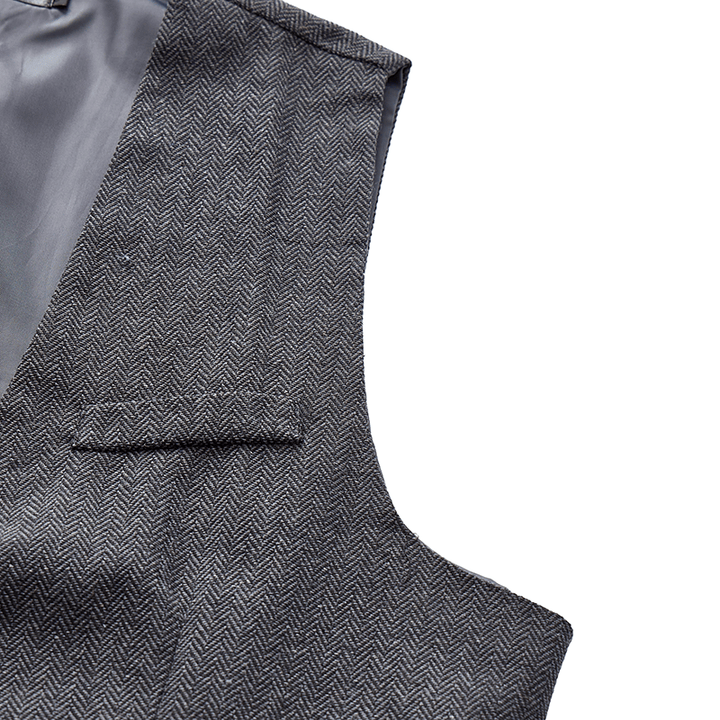 Men's Solid Color Slim Fit All Season Suit Vest - image 9
