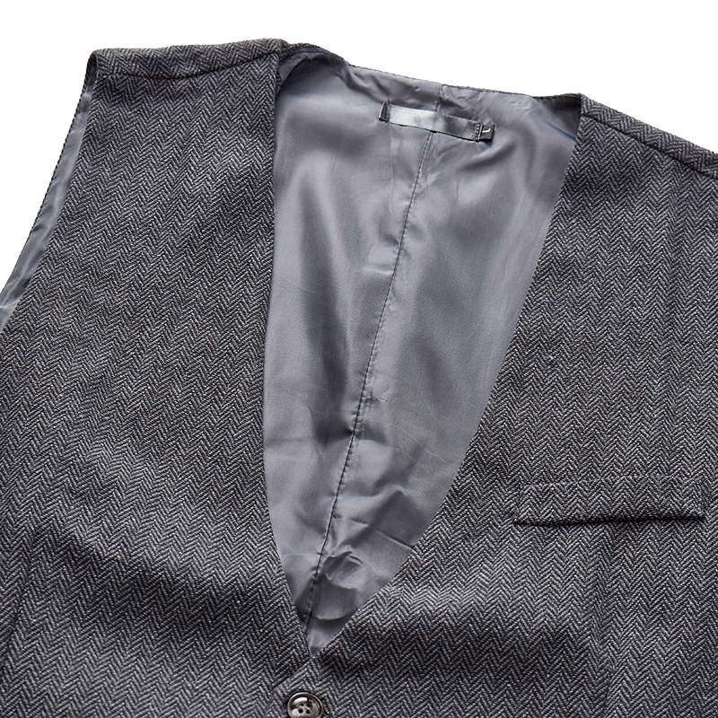 Men's Solid Color Slim Fit All Season Suit Vest - image 8