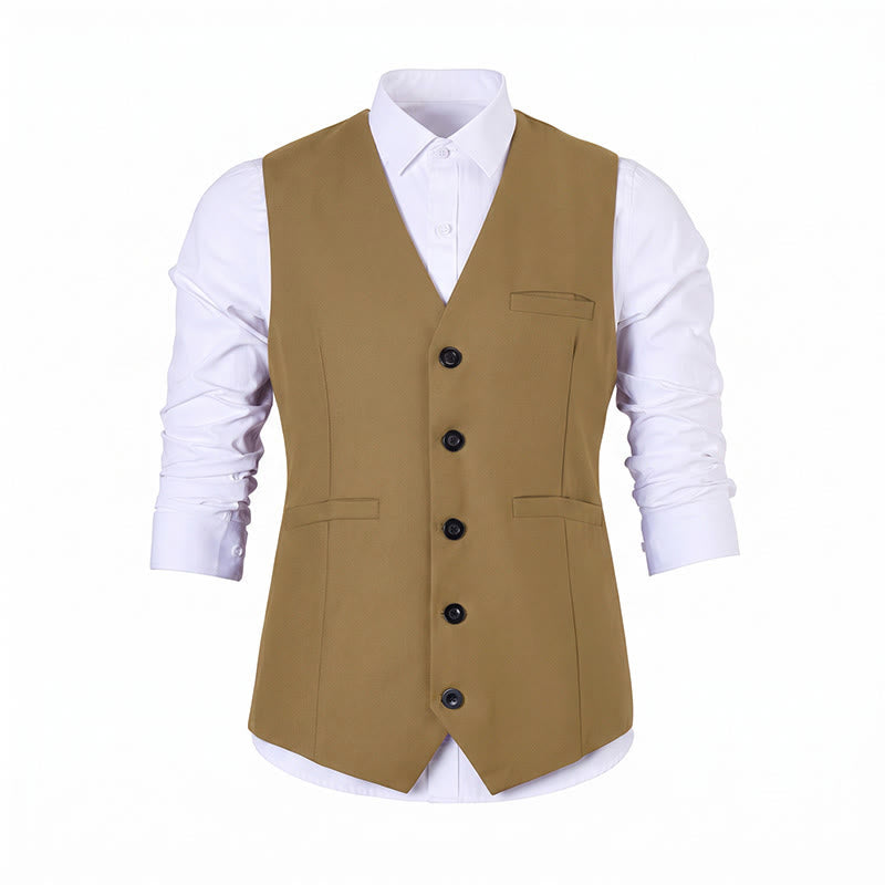 Men's Multi Color Spring Autumn Daily Business Suit Vest - image 21