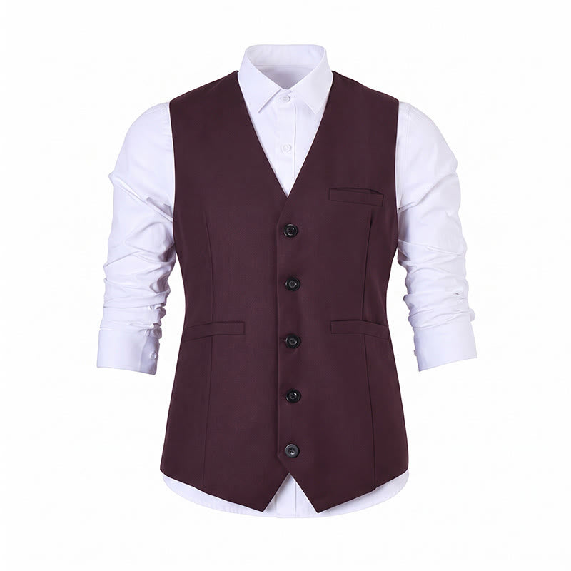 Men's Multi Color Spring Autumn Daily Business Suit Vest - image 24